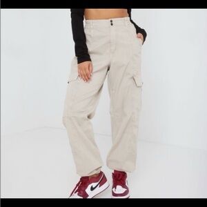 Garage Beige Brianna Bubble Cargo Pants